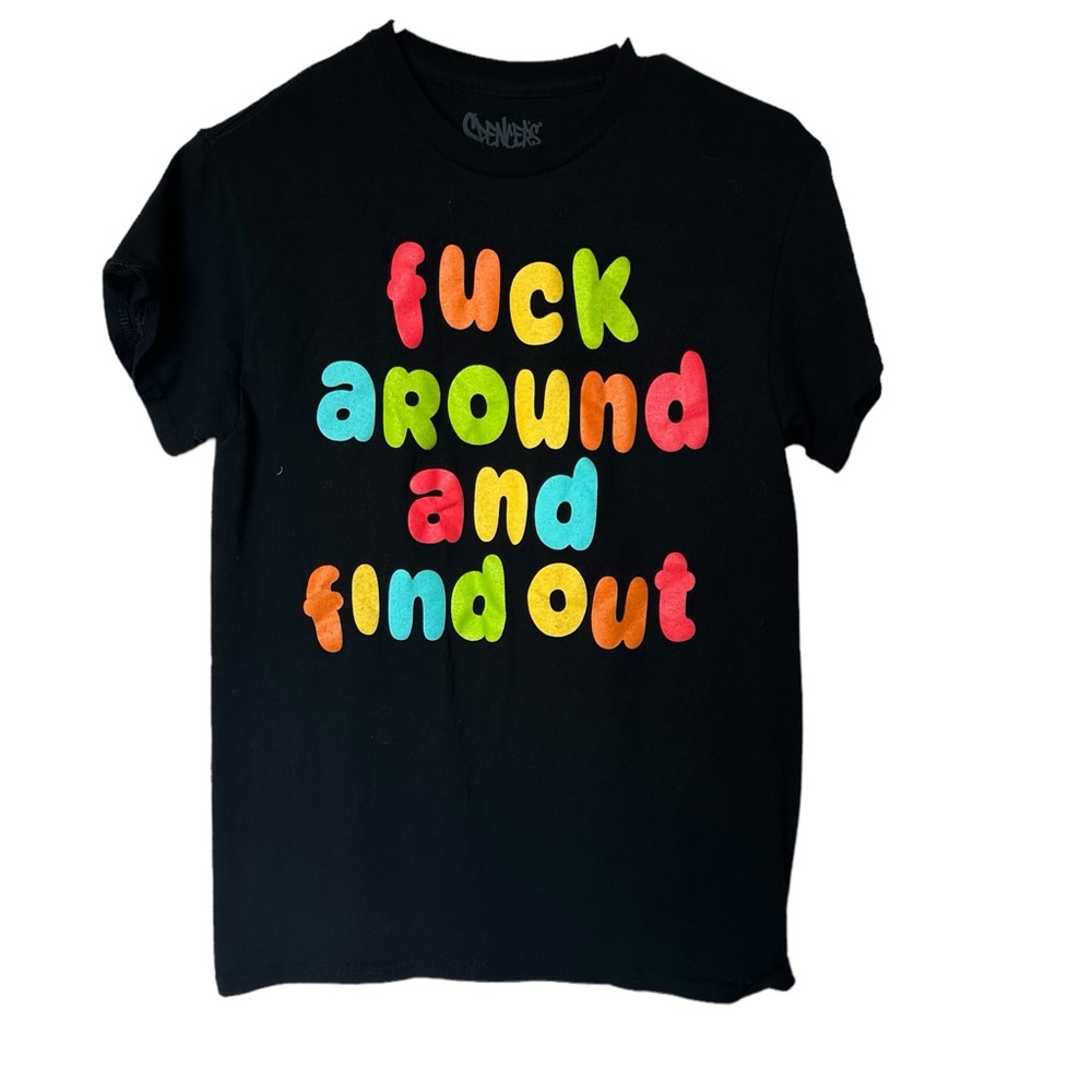 FAFO Spencer’s Short Sleeve Bubble Letter Graphic Tee small